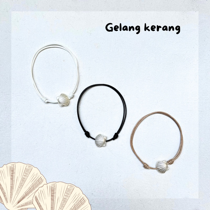 (COD) Gelang Kerang premium Tali Korea