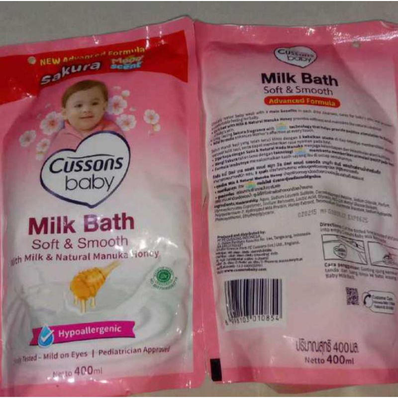 Cussons Baby Milk Bath Soft & Smooth 400Ml, Cussons Baby Hair & Body Mild & Gentle 400Ml