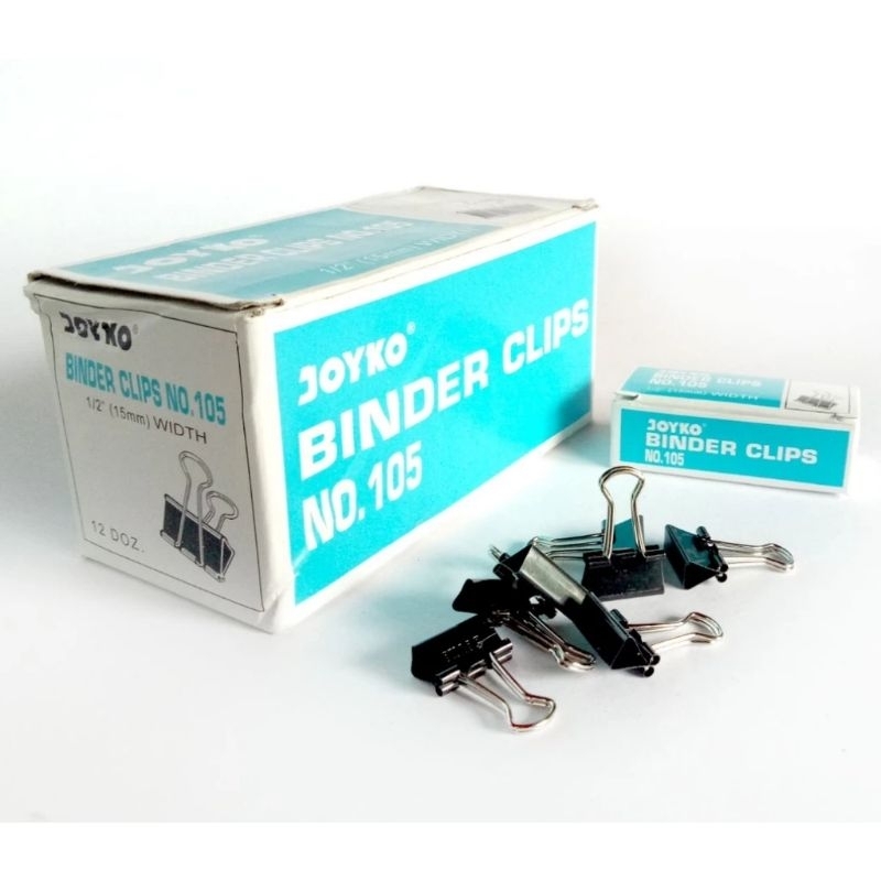 

Binder Clips Joyko No. 105 (15 mm) Isi 12 Buahh