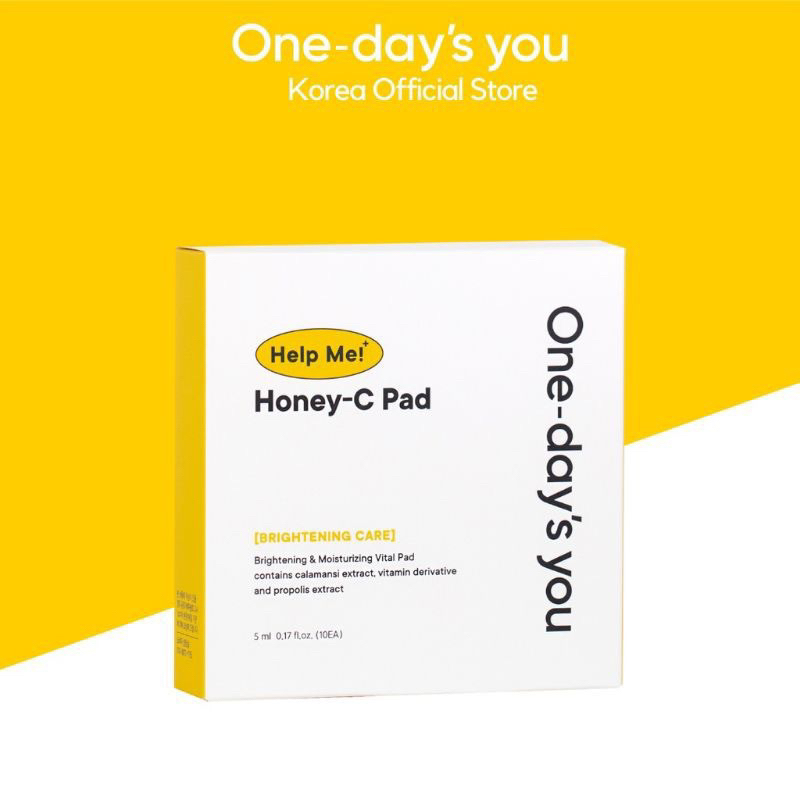 One Day's You Handy Help Me Honey-C Pad Box Isi 10 Pads - One Day You Help Me Toner Pad Brightening 