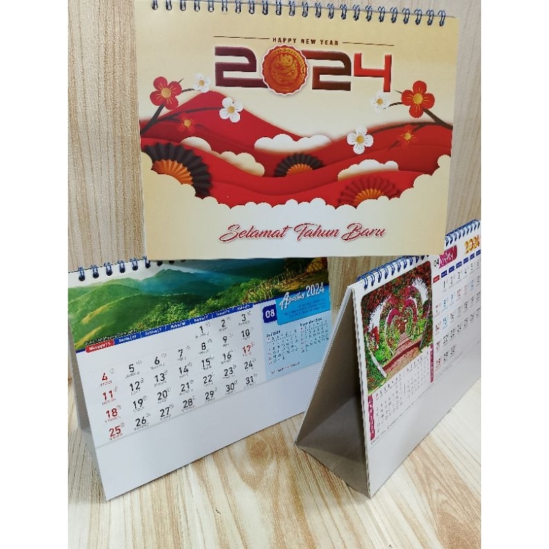 

kalender meja 2024 motif gambar terbaru