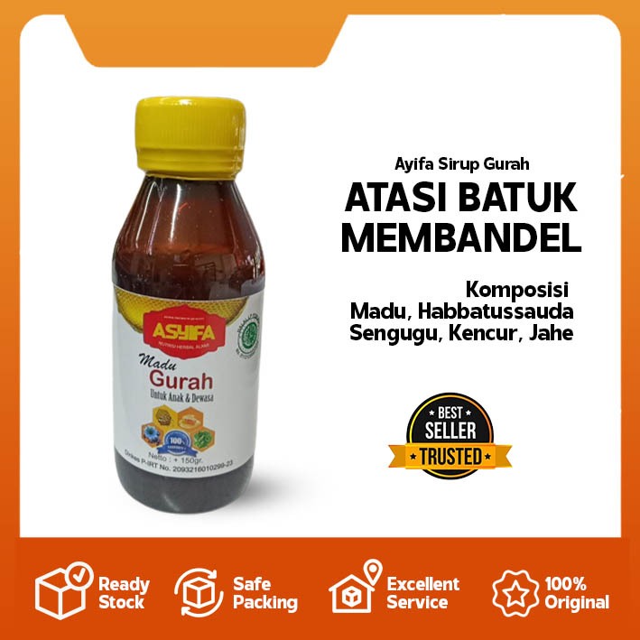 Madu batuk herbal Gurah Asyifa Sirup Original Ampuh