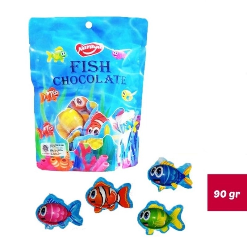 

Naraya FISH CHOCOLATE coklat susu bentuk ikan 90 gram