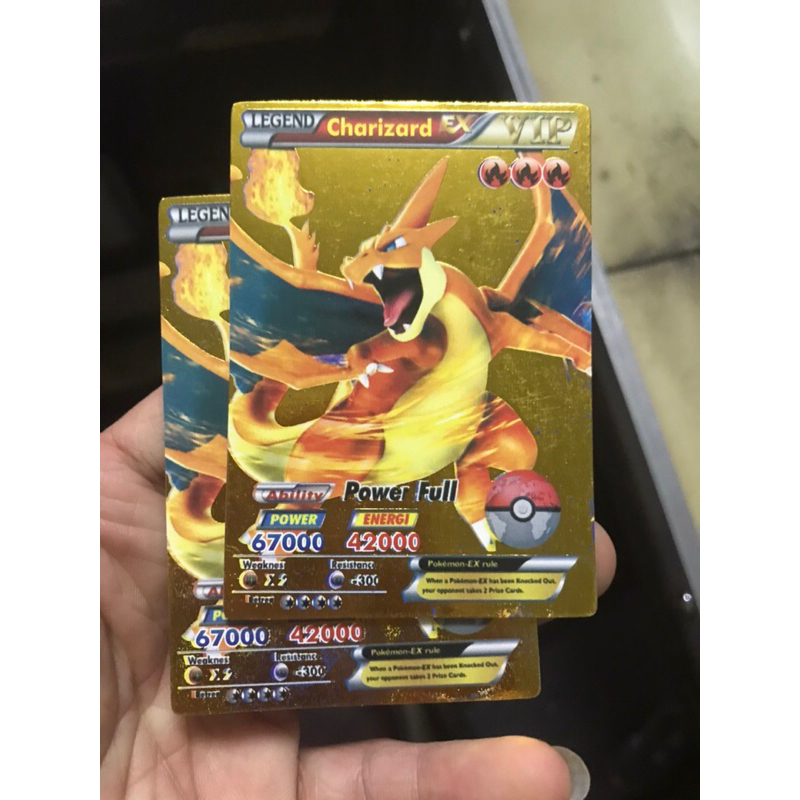 CHARIZARD GOLD KARTU POKEMON