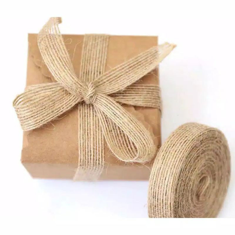 

[5 Meter] Pita Kain Goni Tali Hiasan Buket Bunga Kering Dekorasi Rustic Mahar Craft Dried Flowers Wrapping