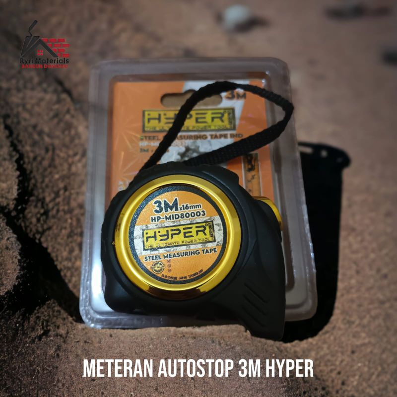 Meteran autostop 3m hyper / meteran 3m / meteran autostop