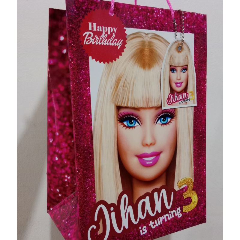 

BARBIE PAPER BAG GOODIEBAG Tas Ultah Barbie Tas Snack Ultah barbie