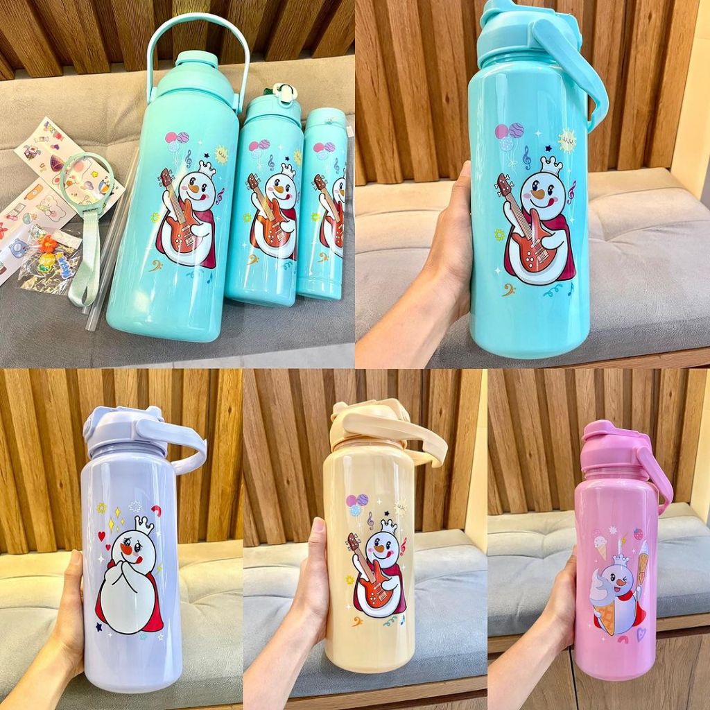 BOTOL MINUM MIXUE 3IN1/BOTOL MIXUE BERANAK FREE SEDOTAN + STIKER