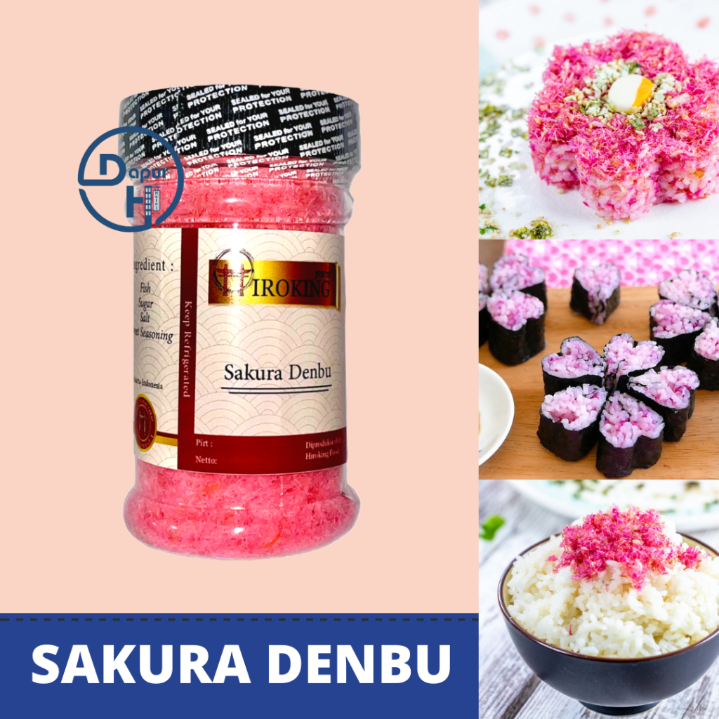 

HIROKING Sakura Denbu 50 g Halal / Abon Ikan Pink Sakura untuk Sushi Bento//