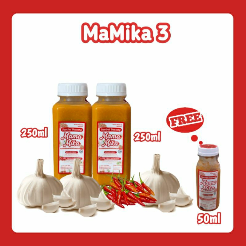

Paket MaMika 3 (2 Botol 250ml ukuran Free 50ml)