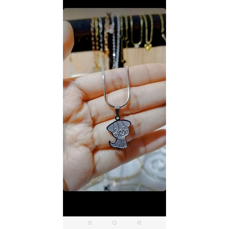 Kalung Anak Silver Titanium