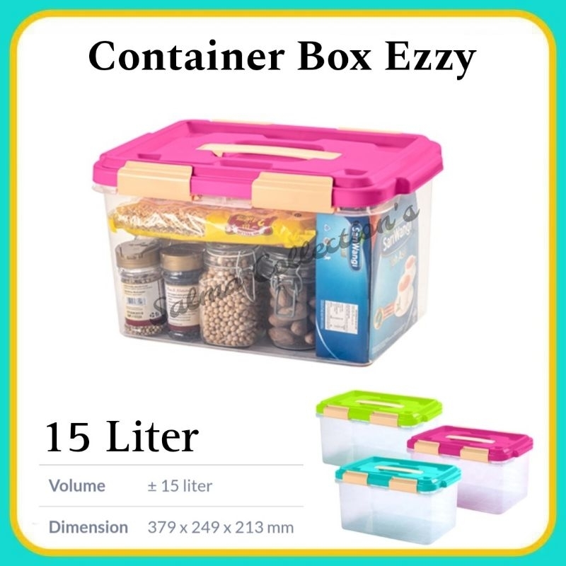 CONTAINER BOX 15 LITER/KOTAK PENYIMPANAN SERBAGUNA EZY BOX CB15L