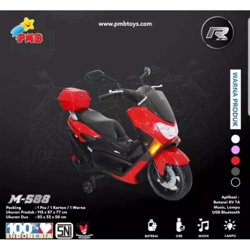 PMB MAINAN  MOTOR AKI Anak PMB M588 RAID Nmax M 588