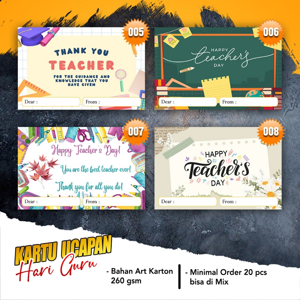 GREETING CARD HAPPY TEACHER / GIFT CARD / HARI GURU / SELAMAT HARI GURU