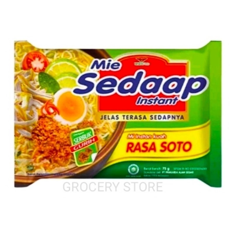 

Mie Sedaap Rasa Soto 75gr - Mie Instan Sedaap Rasa Soto (Satuan)