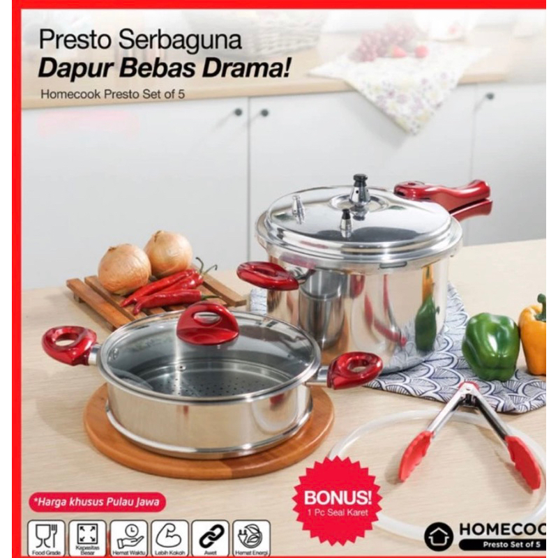 Homecook Presto /Panci Presto Set Of 5