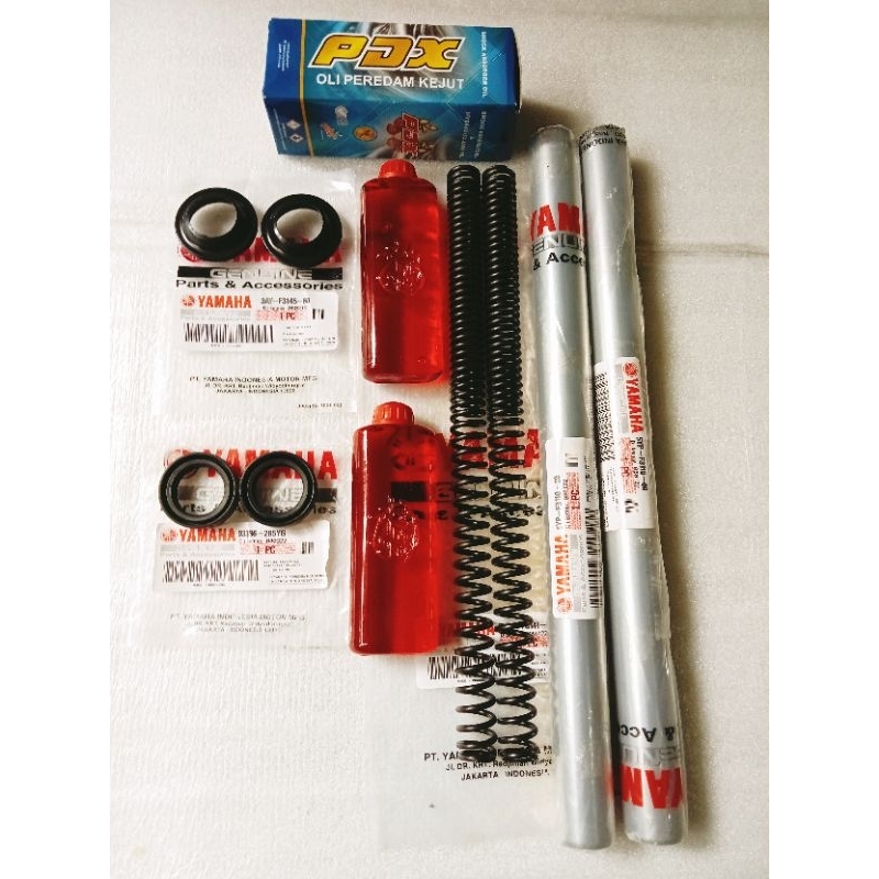 As shock depan + Per shock + seal shock + Seal abu + Oil shock Yamaha Jupiter mx lama/Old 5YP