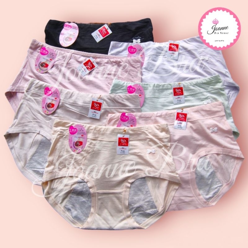 Elena Celana Dalam Menstruasi Wanita Katun Lembut E 9465 - CD fit bb 60kg Datang Bulan Nyaman Semi H