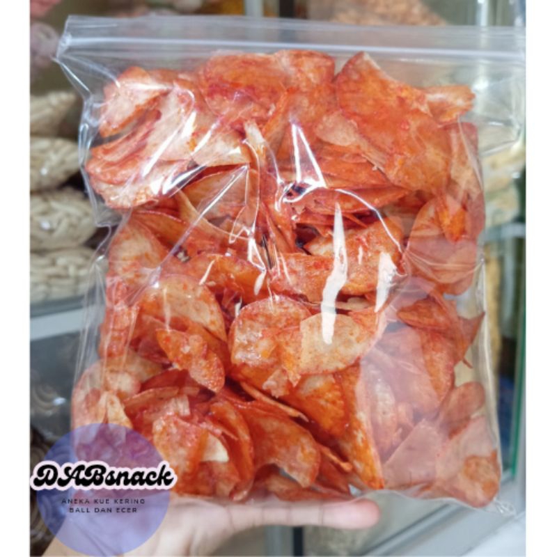 

KERIPIK SINGKONG BALADO 250gr/ keripik singkong pedas manis