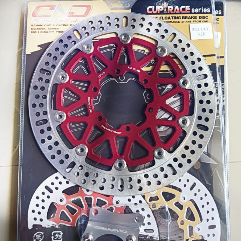 PIRINGAN DEPAN CAKRAM DELKEVIC 320MM DT01 SCORPIO CNC FLOATING BRAKE DISK DISC DISCBRAKE DISKBRAKE 320 MM LUBANG BAUT 6