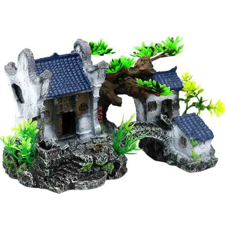 Dekorasi aquarium rumah venezia italia, Rumah Venezia italia, ornamen aquarium rumah venezia italia,