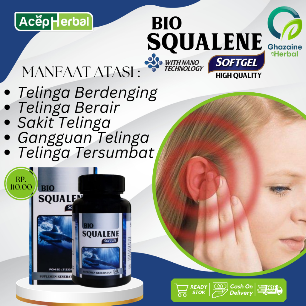 Obat Telinga Berdenging/Berdengung, Sakit Telinga, Telinga Tersumbat, Telinga Berair, Gangguan Telin