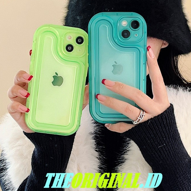 4D Fluffy Case iphone 15 pro max 14 PLUS XR HITAM BENING SMOKY SMOKE full cover Transparent Silikon 