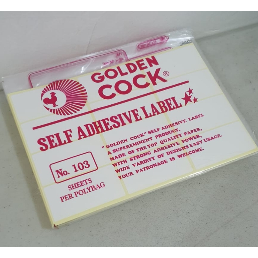 

Label Undangan / Label Nama Putih Polos Golden Cock Tipe 103 Harga Termurah