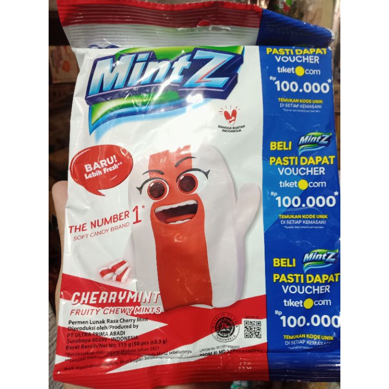 

Mintz Permen Lunak Rasa Cherry Mint 50Pcs