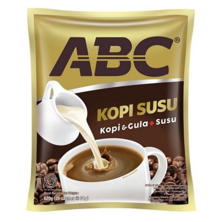 

KOPI ABC SUSU 1 RENCENG 10 BUNGKUS KOPI+GULA+SUSU
