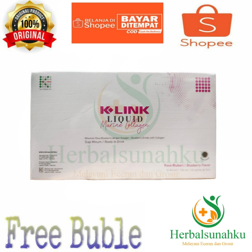 K Liquid Kolagen | Minuman Kolagen Rasa Blueberry | K Liquid Marine Collagen Per Box