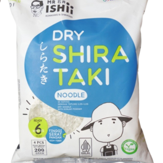 

DRY SHIRATAKI mie kering kemasan baru 200 gr