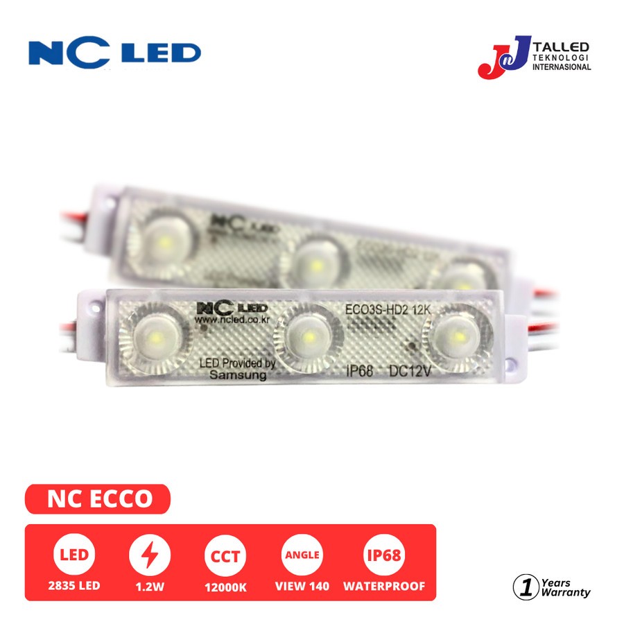 LAMPU MODUL LED 3 MATA NC ECO 2835 DOVE VIEW ANGLE WARNA PUTIH