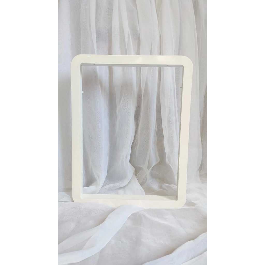 [40x50 CM] Frame Mahar ASKARA putih / Bingkai Mahar Pernikahan KOTAK OVAL