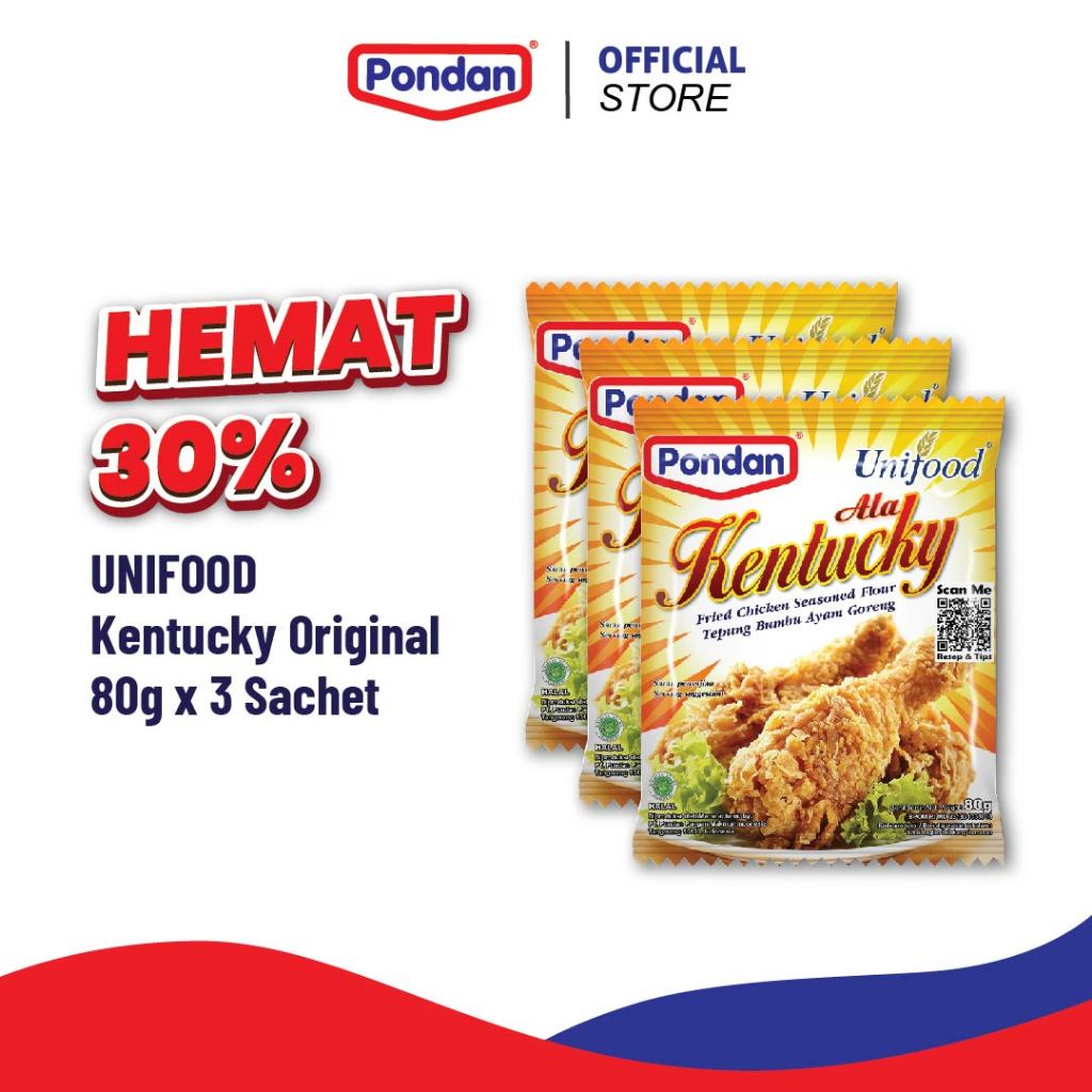 

3pcs Pondan Unifood Kentucky Original 80g