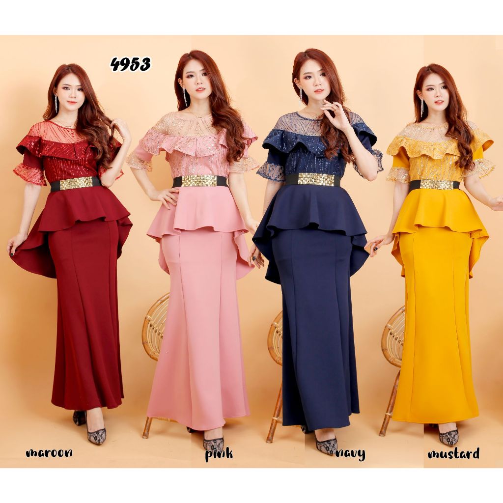 3G style fashion, #4953, LONG DRES DUYUNG BAHAN SCUBA POLOS KOMBINASI TILE SUGAR CANDY FREE BELT Sli
