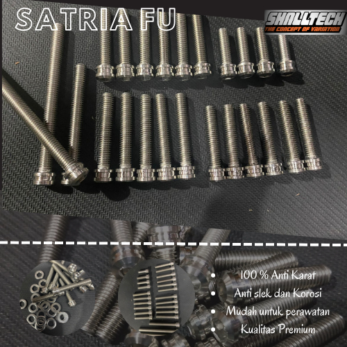 BAUT BLOK MESIN KANAN KIRI SATRIA FU BAHAN STAINLES 304 THE A2-70 ANTI KARAT HANDMADE CUSTOM