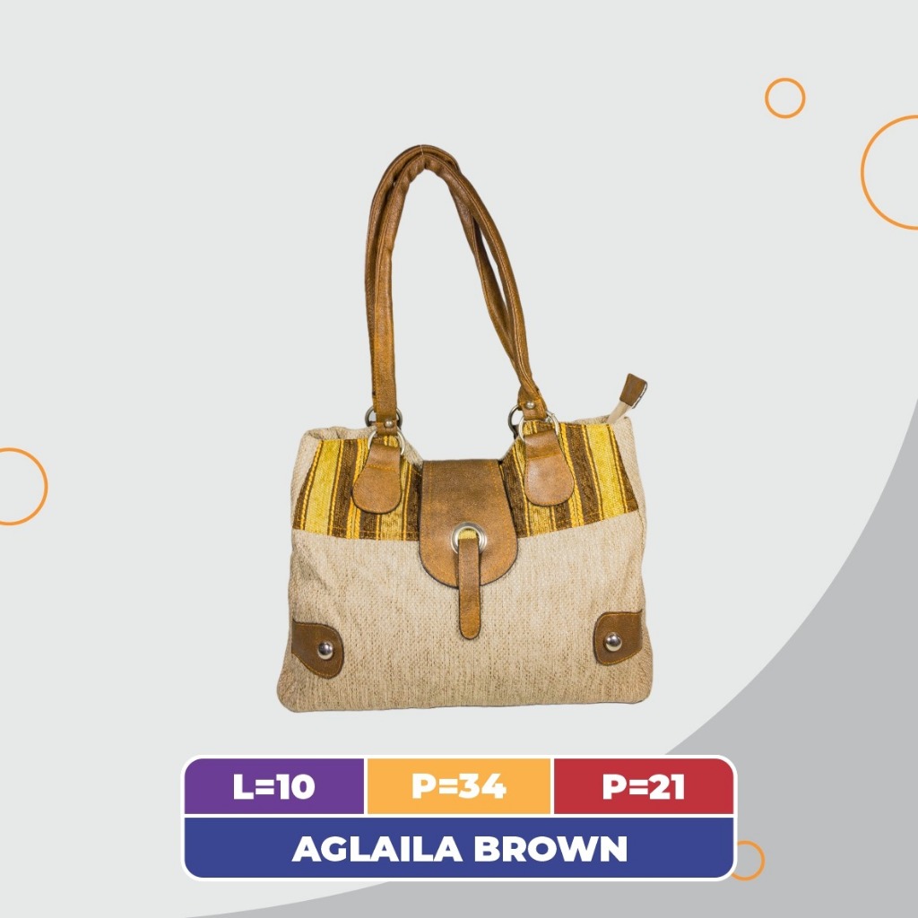 TAS CANTIK TAS WANITA TAS SLEMPANG TAS EXPORT TAS BAHU WANITA TIPE AGLAILA BROWN
