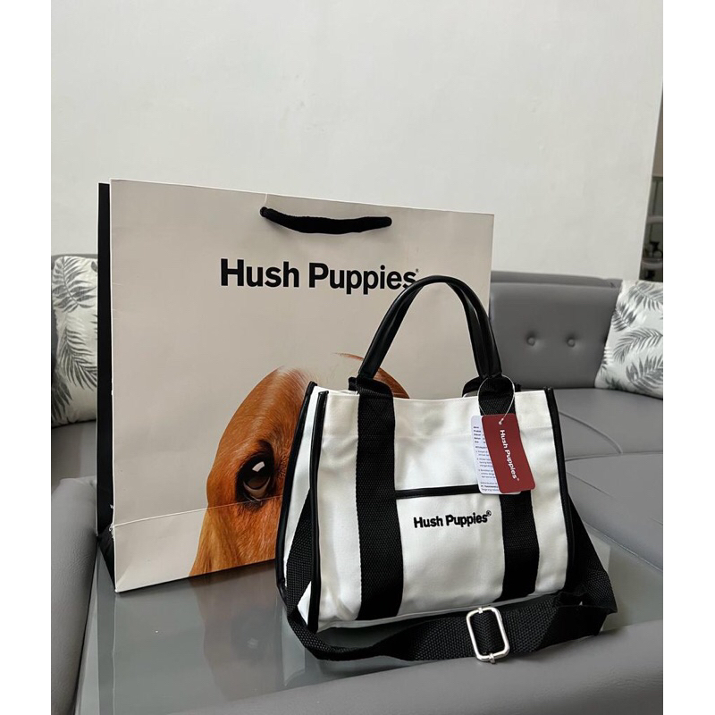 HUSH PUPPIES CANVAS SLING BAG  - jastip hush puppies canvas