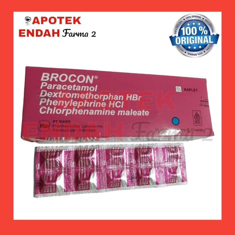 BROCON TABLET PERBOX untuk demam batuk pilek