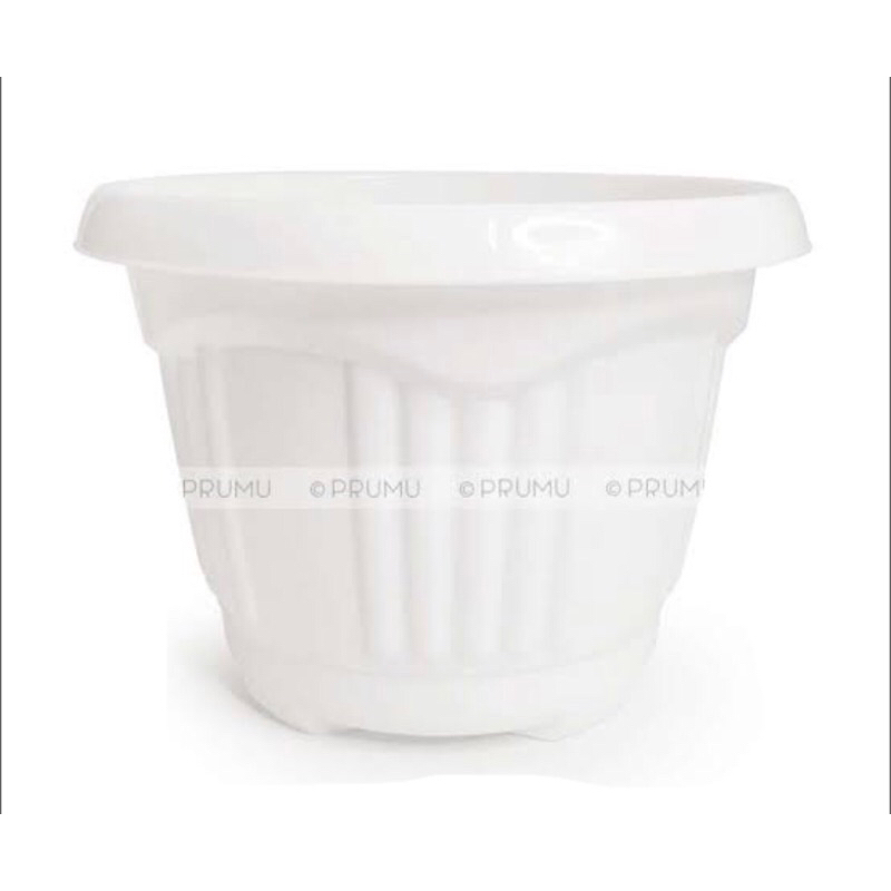 Pot Bunga Putih 30 Cm Pot Plastik Besar 30 Cm Pot Tanaman