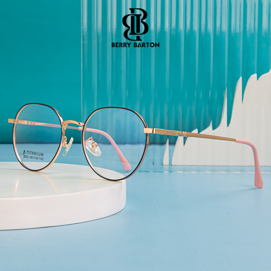 Berrybarton - Kacamata Persegi Titanium Ringan Anti Blueray Photocromic Pria Wanita 2822