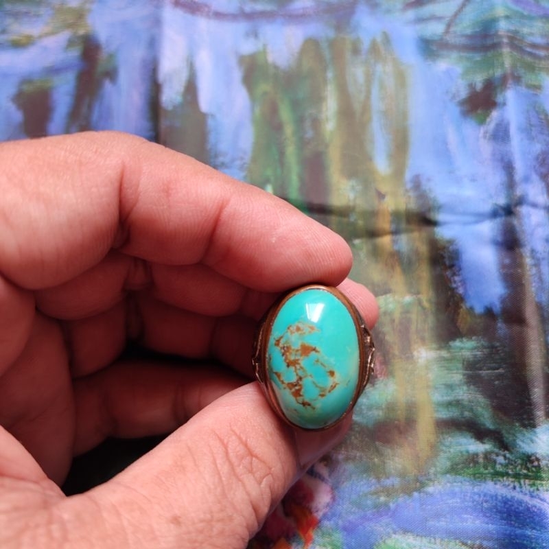 Batu Pirus persia Original Motif unik Langka