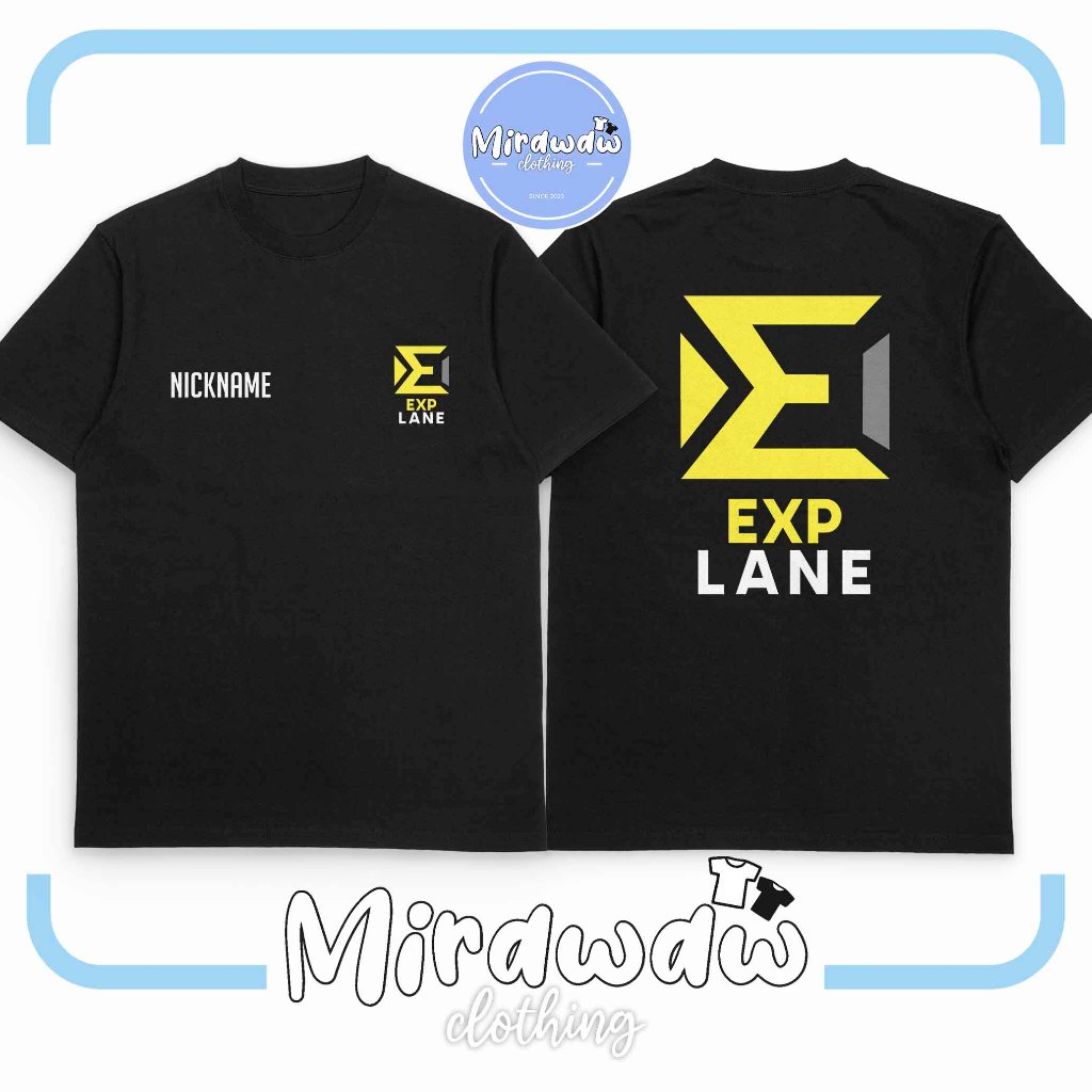 Kaos EXP Lane Gratis Nickname Role Mobile Legend MLBB Baju Game