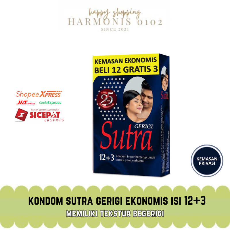 Kondom Sutra Gerigi isi 12+3 Pcs - Bergerigi Terbaik - BISA COD Sutra Kondom /Kondom Impor