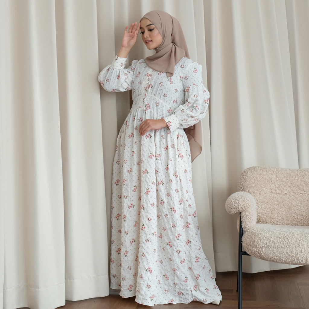 Nafisha Korean Dress | Gamis Busui | Gamis Crinkle Premium