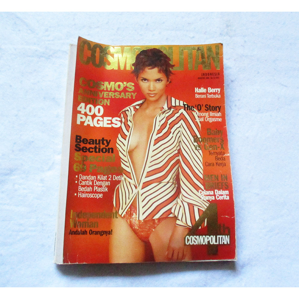 Majalah COSMOPOLITAN + Majalah KOSMOPOLITAN Indonesia, Preloved Tahun 2001,  ORIGINAL EXCELLENT Cond