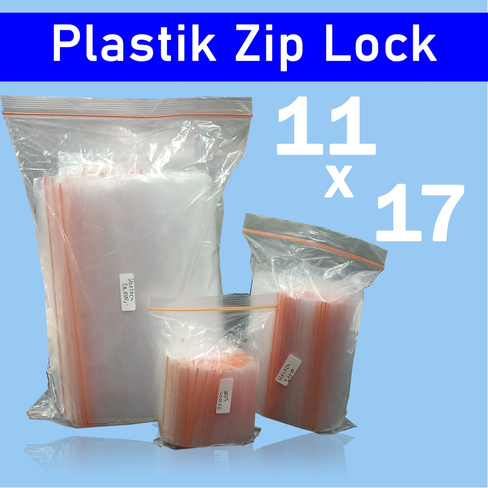 

Zipper Bag/Plastik Zip Lock/Plastik Klip Packing Isi 100pcs Full Ukuran 11x17 cm