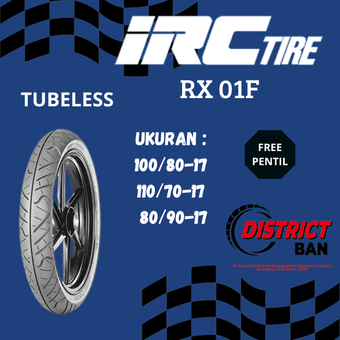 Ban Tubeless Irc Rx-01, 110/70 -17, 100/80-17, 130/70-17