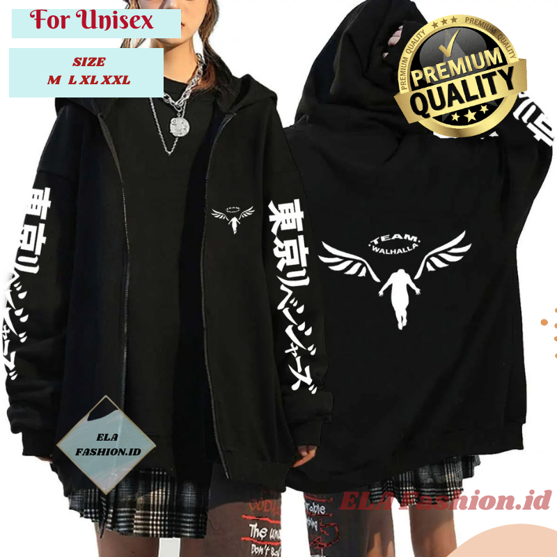 Jaket Tokyo Revengers 001 - Jaket Tokyo Revengers Smiley Manji Valhalla